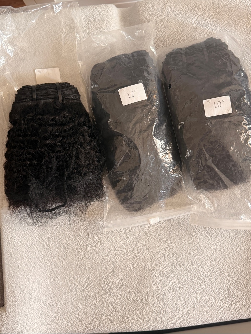 Amazon Black Curly Clip-In Hair Extensions - 10" & 12" Bundles